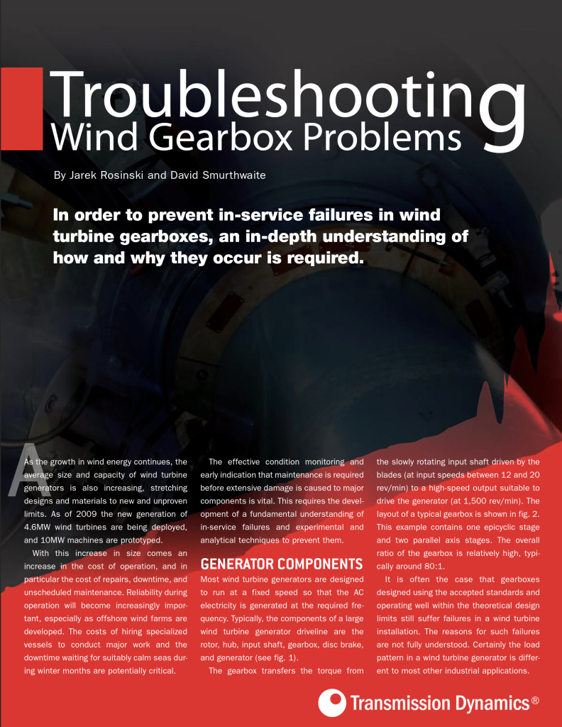 Magazine Article featuring the KillerBug® Turbine Condition Monitoring product and its use in Wind Gearbox Problem Diagnosis.