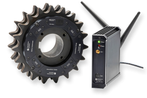 Image of the Instrumented Sprocket product with a suitable transceiver