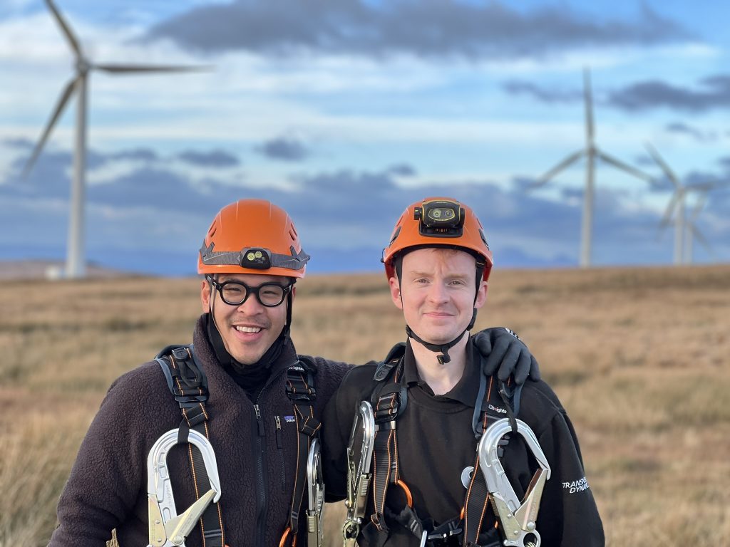 Two engineers with safety gear