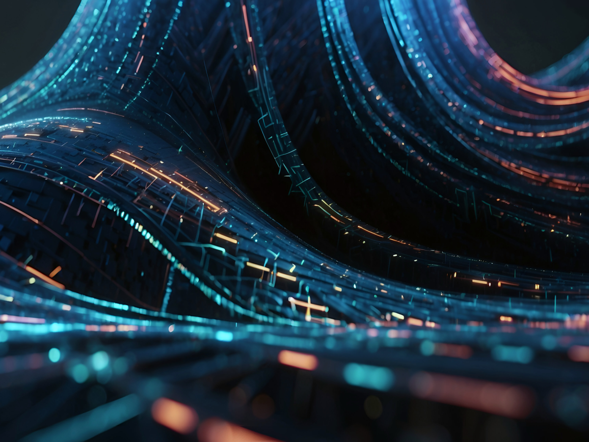 Illustrative image of the network of information in a AL/LLM system