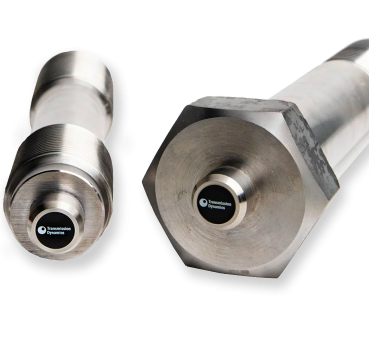 Image of two bolts using the LMF+ Load Monitoring Fastener on their tip.